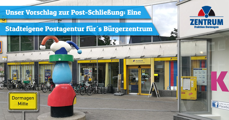 Zentrum schlägt stadteigene Postagentur fürs Bürgerzentrum Dormagen vor