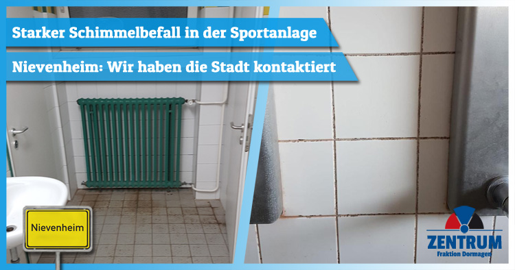 Zentrum spricht Schimmel an Sportanlage Nievenheim an - Stadt Dormagen handelt jetzt